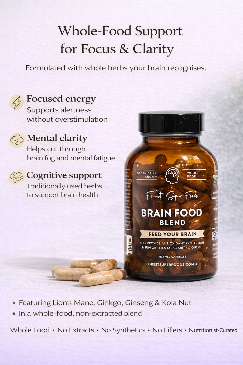 Brain Food Whole Food Supplement