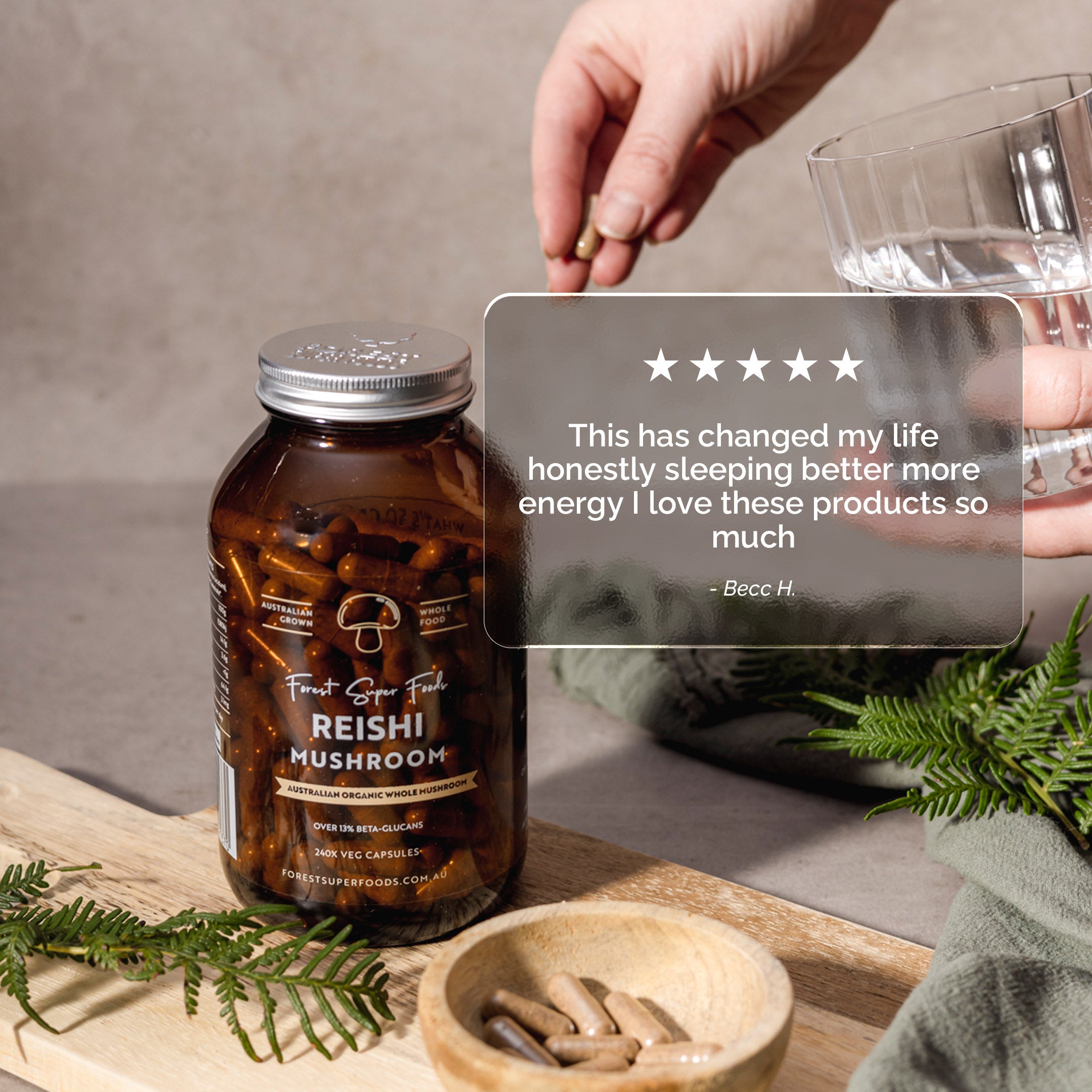 Australian Grown Reishi Mushroom Capsules