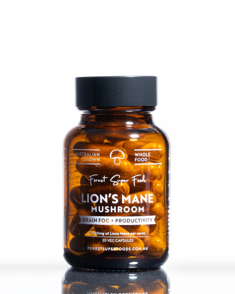Lions Mane Mushroom Capsules – Whole Food Supplement by Forest Super Foods